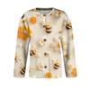 Womens Casual Vintage Floral Print Long Sleeve Cardigan Button Front Lightweight Knit Sweater Jacket