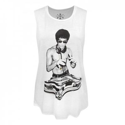 BNA78 dames/dames Gung Fu Scratch Bruce Lee tanktop