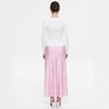2025 Spring/Summer Floral Satin High-Waisted Midi Skirt
