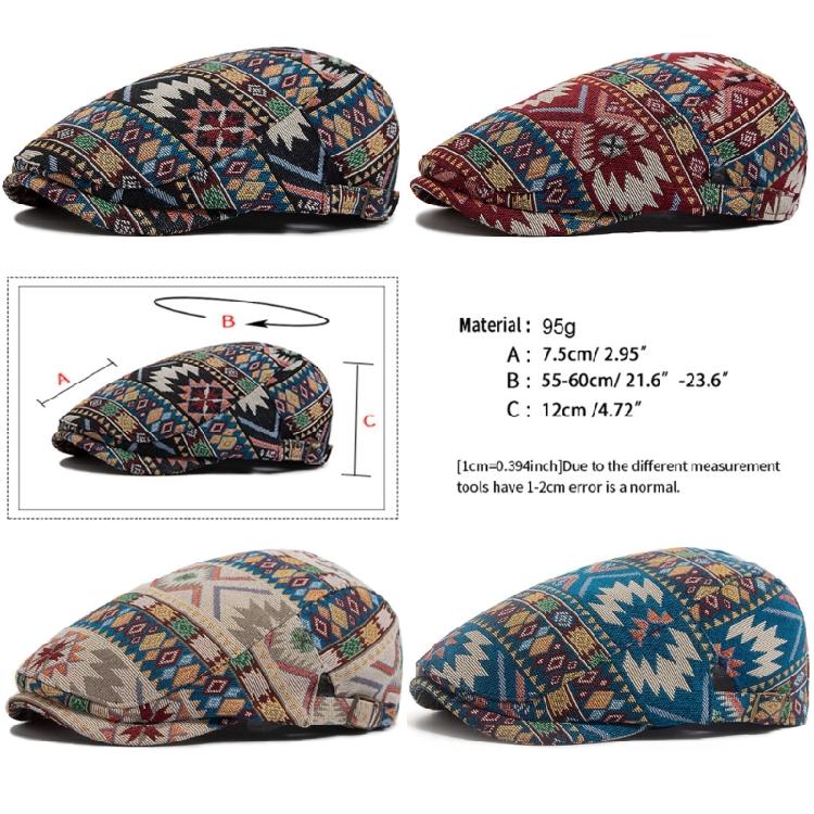 Elegant Embroidered Beret Hat Stylish Unisex Accessory Comfortable Wear For Outdoor Adventures And Social Gatherings