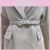 Solid Trendy Women Color Leather Belt With Metallic Buckle For Style Everyday