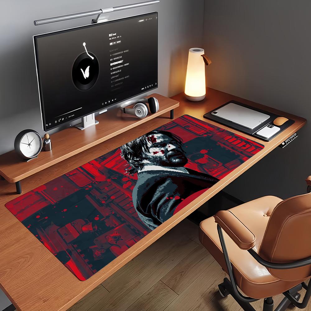 Film J-John WickS Classic Mouse Pad Non-slip Rubber Gamer Balance Computer Mat Decoracion Deskmat Laptop Office Large