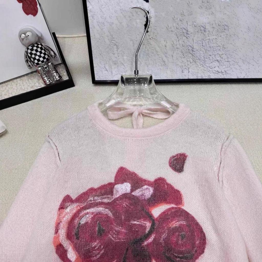 Autumn/Winter 2025 Wool Mohair Sweet Rose Knitwear