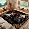 Horse Theme Soft Crystal Velvet Rug Custom Name & Text Print Non Slip Floor Rug for Bedroom Living Room