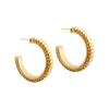 Exaggerated Scale C-Shape Hoop Earrings - Ins Style Light Luxury Statement Earrings for Women