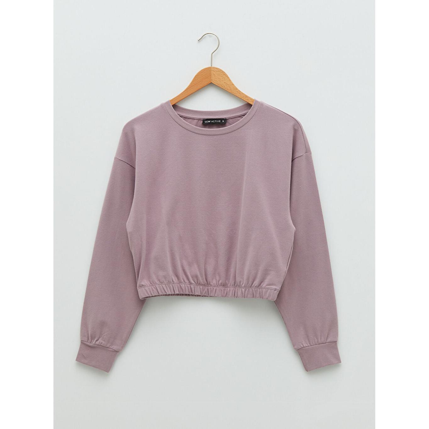 

LCW ACTIVE Crew Neck Straight Long Sleeve Women s Sweatshirt Сиреневый