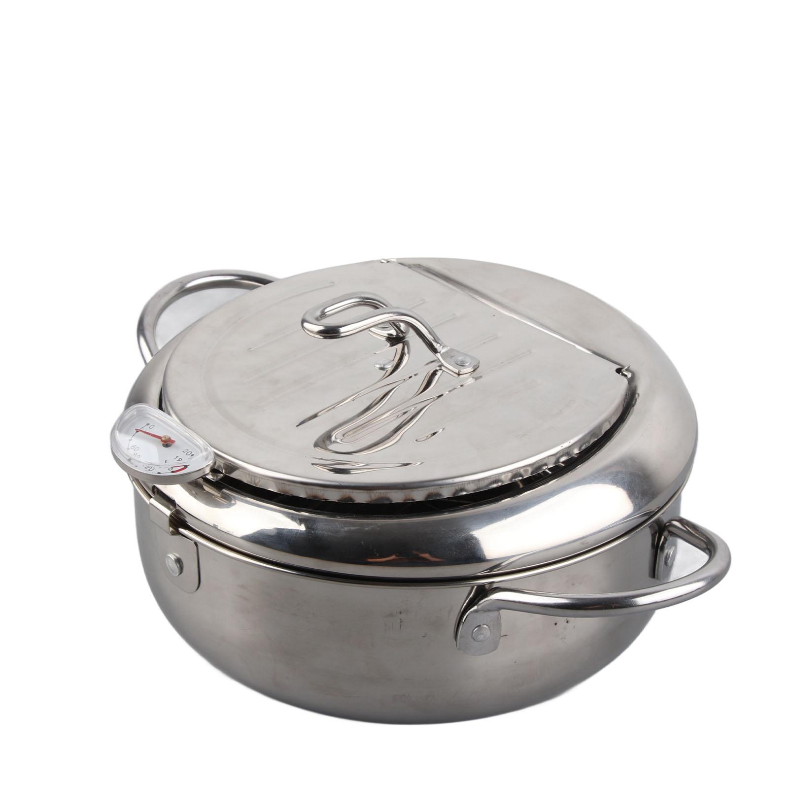 

Japanese-Style Mini Stainless Steel Skillet with Digital Temperature Gauge – Induction Cooktop Compatible Compact Fry Pan for P