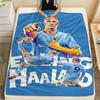 Erling Haaland Bunter Pop-Art-Druck Flanelldecke Fußballstar Überwurfdecke Fußballfan Warmes Schlafzimmer Sofabezug
