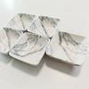 Ceramic Square Condiment Dish Creative Marble Pattern Seasoning Dish Sauce Wasabi Snack Plate Home Kitchen Supplies Tableware