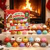 Christmas Advent Calendar Squeezy Toy 2026, 24 Days Dumpling Toys Countdown Plush Calendar, Decor Jumbo Mini Glitter for Stress Relief Festive