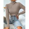 2024 Women's High Neck Knitted Pullover - Europe & America Style