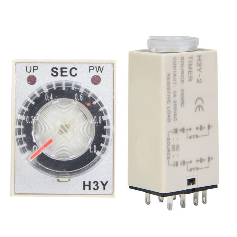 24VDC Time Relay 1/10/30/60S Time Control Switch Precision Timing Delay Timer  Electrical Systems