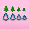 Christmas Tree Wreath Polymer Clay Cutters Earrings Necklaces Pendant Soft Clay Mold Diy Hand Tool Jewelry Cutting Die Molds