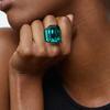 Swarovski Lucent Octagonal Cut Design Crystal Ring Women rings Green 5607345
