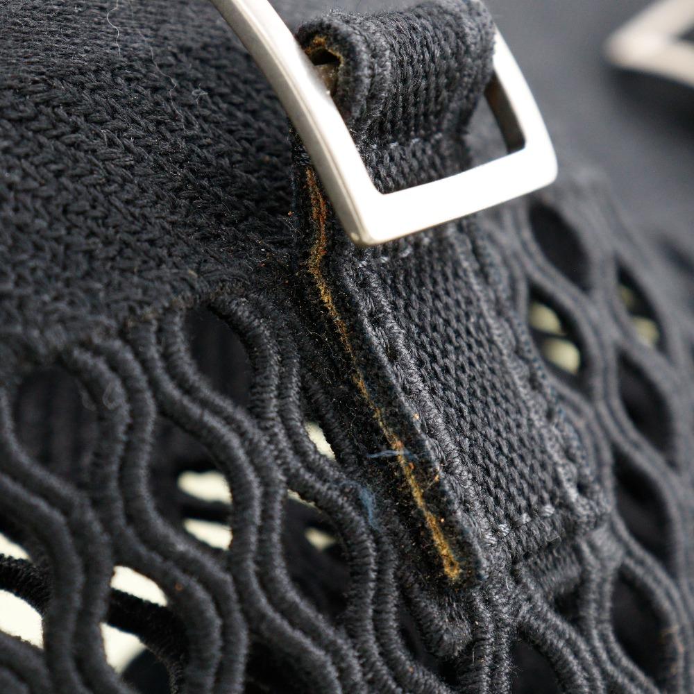 Dior Messenger Shoulder Bag mesh black canvas Women Used