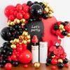 Black Red Balloons Garland Metallic Gold Balloon Arch Kit Bridal Shower Wedding Anniversry Birthday Party Graduation Decoration