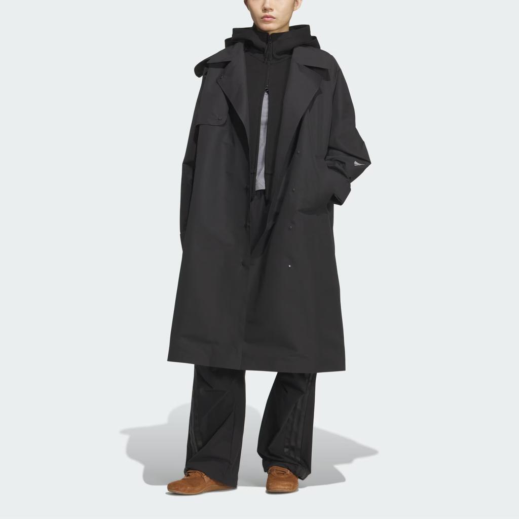 Adidas FOS Future Style Logo Solid Color Loose Outdoor Long Hooded Jacket Women Jacket KC2707