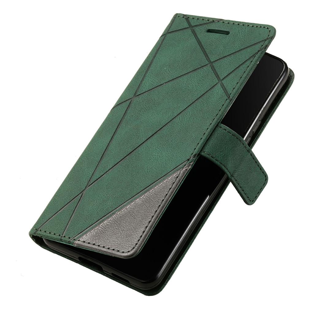 Etui do Samsung Galaxy XCover7 Pro z wytłoczonymi liniami, zszywane PU, portfel, pokrowiec na telefon z paskiem na nadgarstek