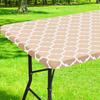 Olanly Rectangle and Round Table Cloth Waterproof Elastic Fitted Table Covers Wipeable Tablecloth Camping for Indoor Outdoor