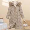 Fashion Winter Woman Coats Hooded Faux Fur Collar Thick Warm Plus Size Long Parkas Loose Women's Jackets