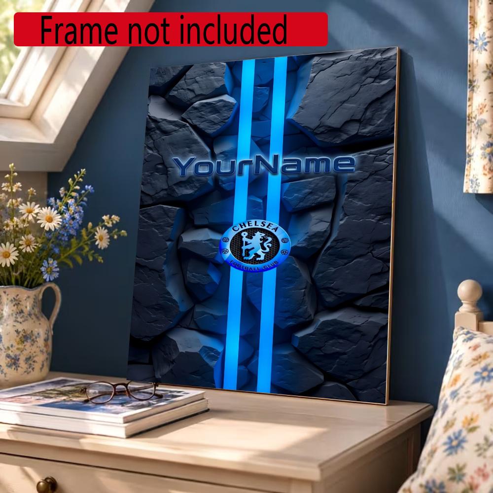 Chelsea Fc Customize Your Name Diamond Painting Round Diamond Diy Frameless Holiday Artwork Suitable For Home Office Wall Decoration