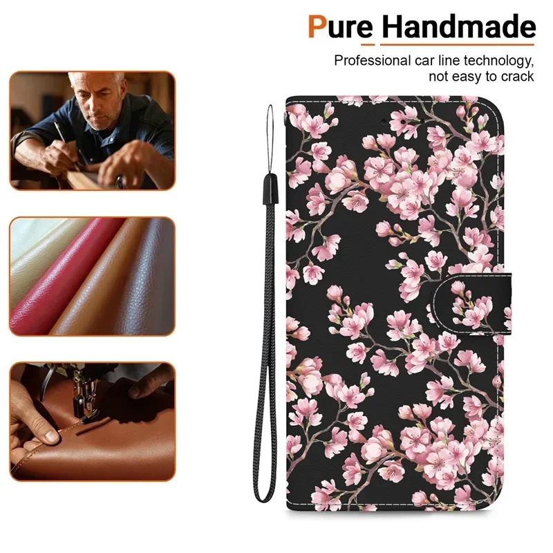 Etui PU X7A Do Honor X7a Etui Portfelowe Do Huawei Honor X 7a x7 Malowane Etui Honor X6a X6 X5 Plus Skórzane Pokrowce Książkowe Coque Muszle