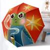 1pc Frog Coffee Automatic Open/Close Umbrella Compact Folding Umbrella, All-Season Portable Umbrella for Women/Men F1124269