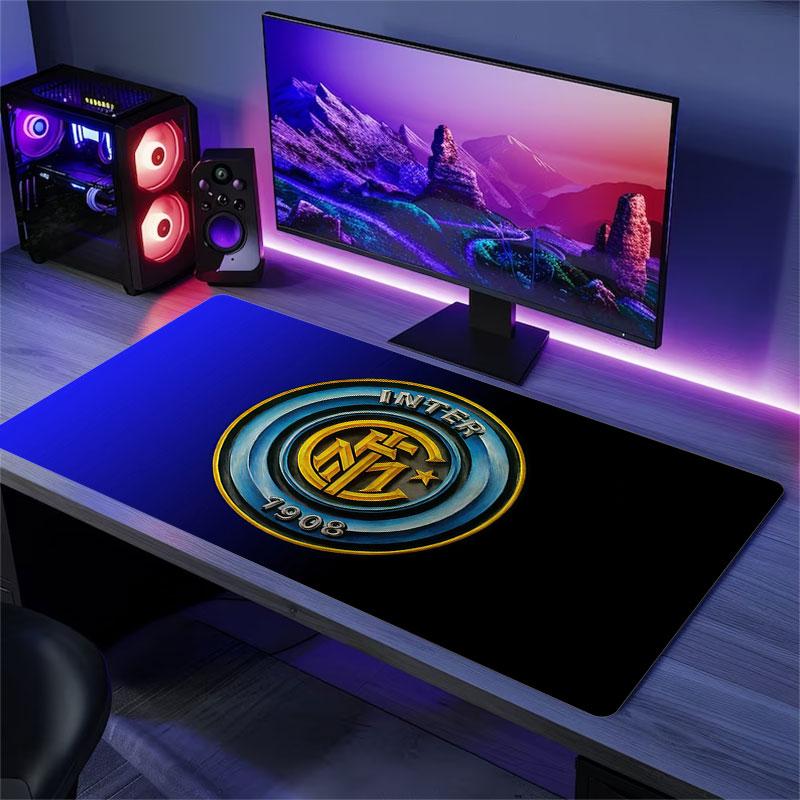FC Internazionale Milano Mouse Pad, Large Gaming Desk Mat, Non-slip XXL Mousepad for Laptop & Tablet, Mini PC Playmat with Stitched Edges