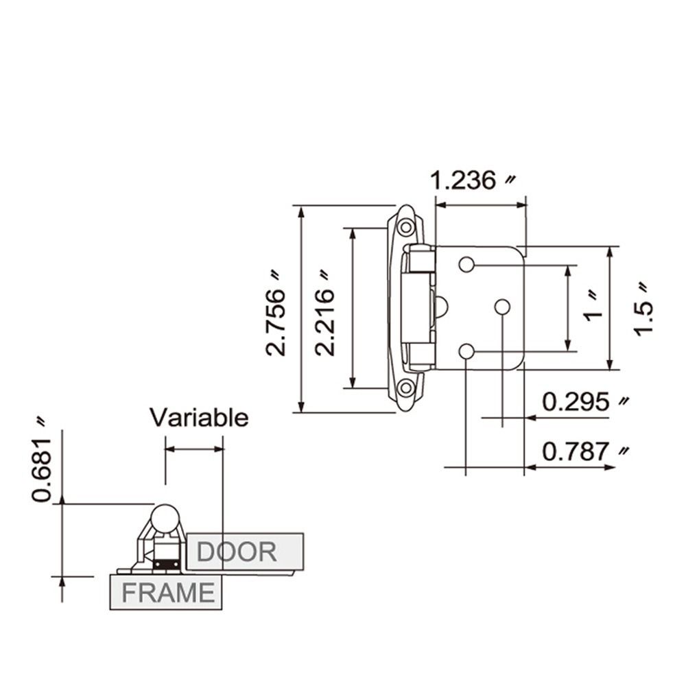 2pcs/set Creative No Slotted Door Cabinet Hinges Connector Folded Cupboard Close Hinges Interior Flat Open Furniture Hardware