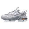 New LiNing Nebula M1 Cushioning Anti Slip Wear Resistant Breathability Low Top Sports Casual Shoes Men's Gray White AGCQ201-4