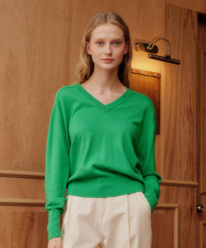 YUPPE V Line Knit_Green