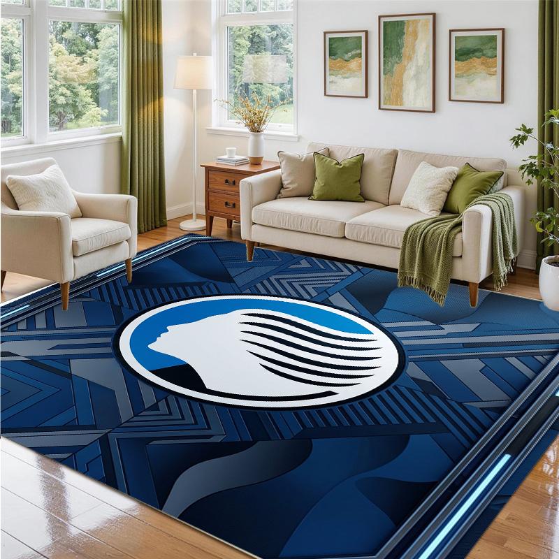 Atalanta FC Design Crystal Velvet Rug Soft Decorative Mat for Bedroom Entrance