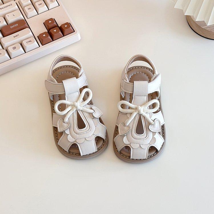 Baby girl princess shoes 2025 new baby sandals summer soft-soled toddler shoes little girl small leather shoes bag head