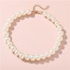 Trendiges Hochzeits-Perlenhalsband für Damen Imitation Perlenkette