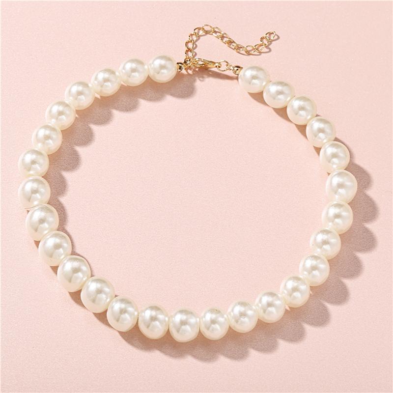 Trendiges Hochzeits-Perlenhalsband für Damen Imitation Perlenkette