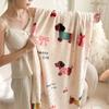 Skin-friendly Blanket Cute Puppy Print Blankets Soft Flannel Bedspread Warm Plaid Car/Office/Travel Shawl Bed Blanket Manta