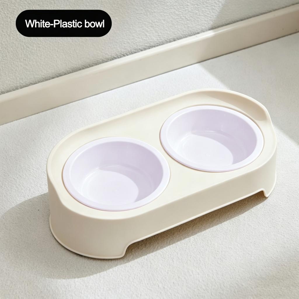 Elevated Pet Dog Cat Bowl Feeder Raised Stand with Double Stainless Steel Food Water Bowls For Small Medium Large Dogs Cats