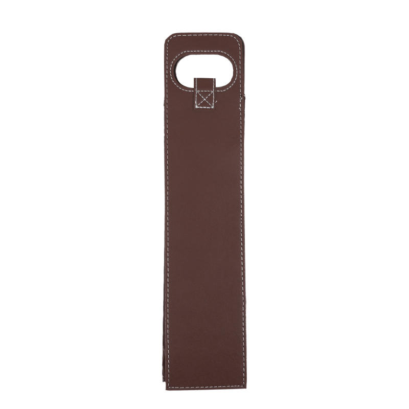 Wine Gift Packaging PU Leather Bags Tote Universal Packagings Carrier Single Bottle Protective Storage Bag
