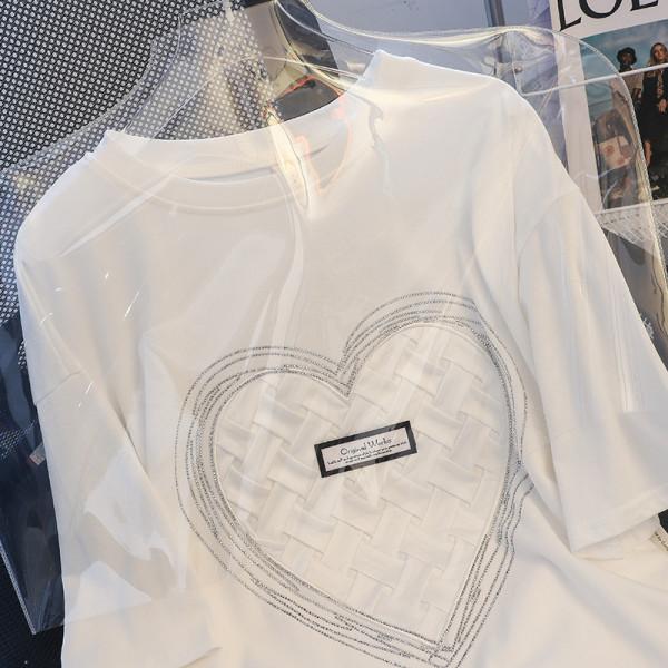 Sommer T-Shirts Damenbekleidung Übergroße Oberteile Kurzarm O-Ausschnitt T-Shirts Baumwolle Freizeit T-Shirts