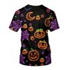 Women's Casual Halloween Printed Short Sleeve T-Shirt Top