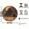 Vintage Metal Wall Art Retro Desert Pyramids Easy Hang Decor For Home Bar Cafe