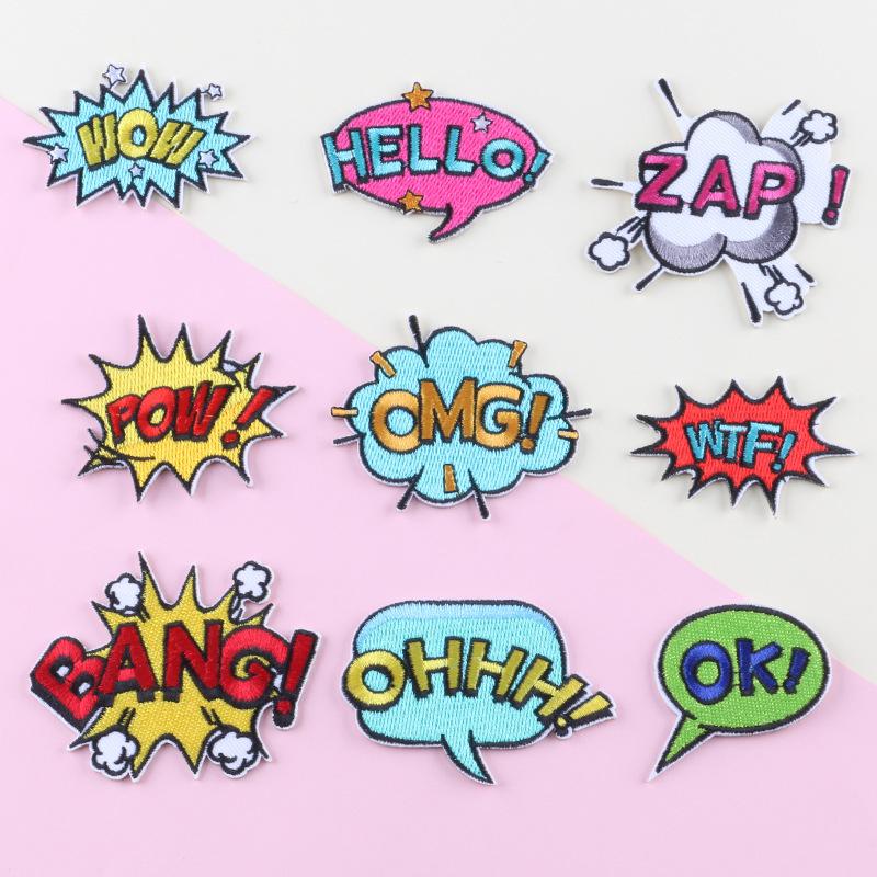 Strawberry Embroidered Alphabet Self-Adhesive Patch Badge for Clothing