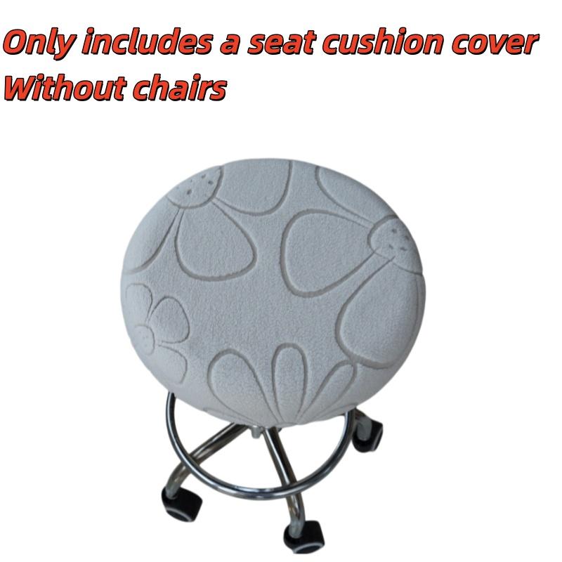 Stretch Round Chair Cover Elastic Thickened Bar Stool Slipcover 1Pcs Washable Anti-scratch for Cafe Office Kitchen Use