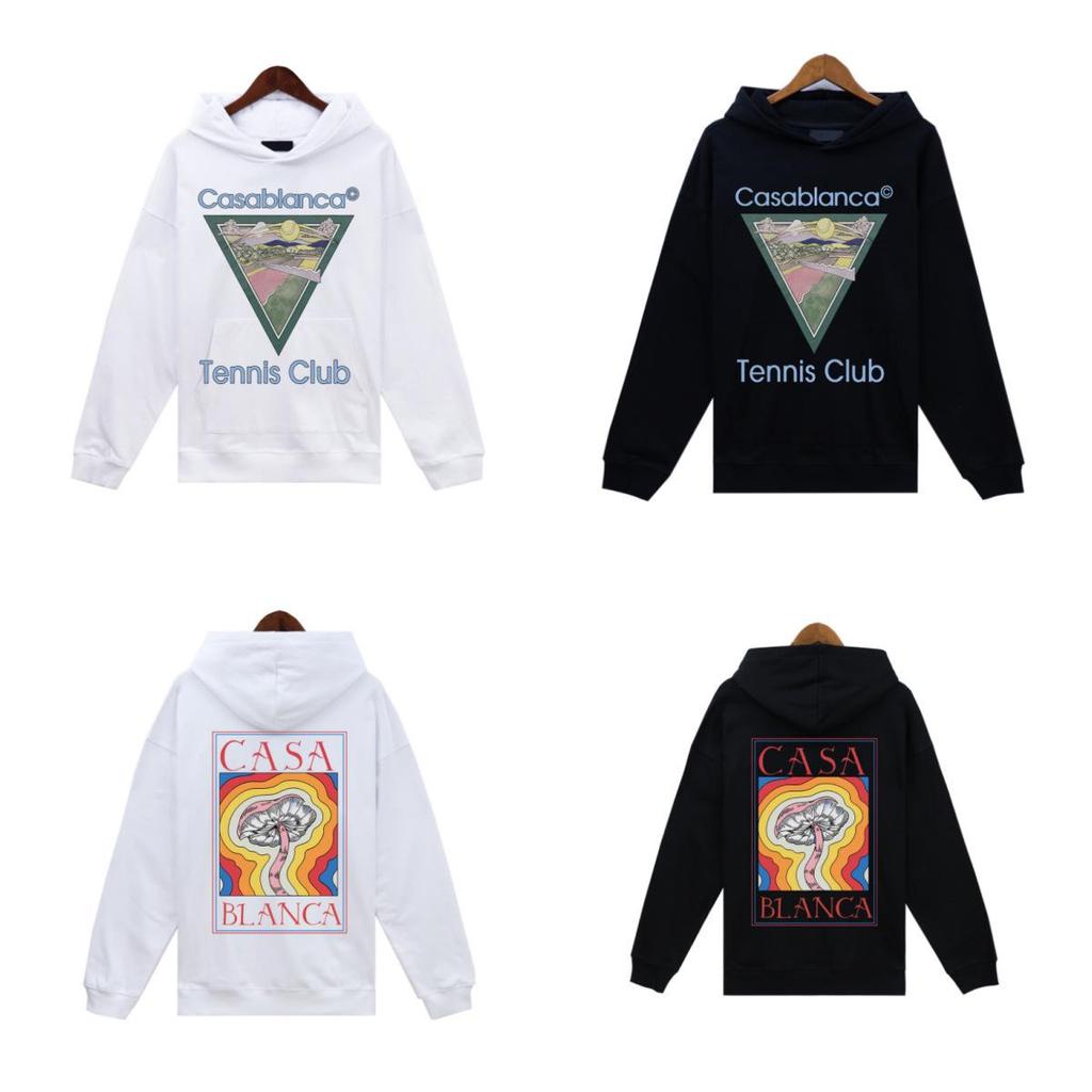 Bluzy z kapturem Casablanca Unisex - Modne Style Europejskie i Amerykańskie na Jesień/Zimę