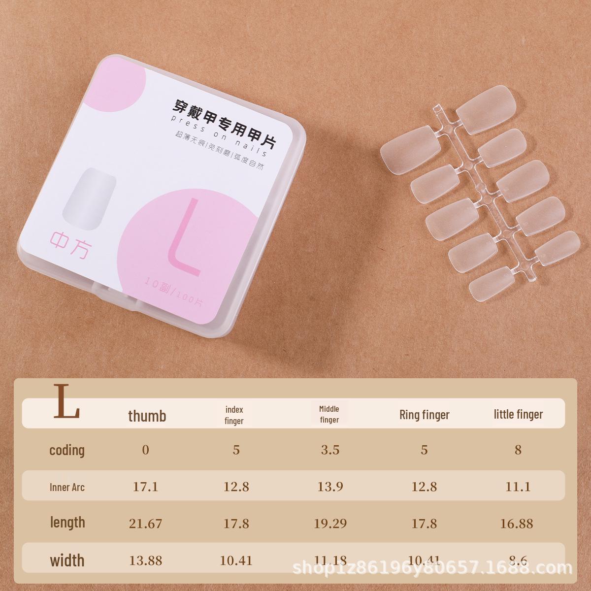 

Бесшовные матовые средние квадратные накладные ногти: Без травления, без шлифовки, тонкие, удобные типсы с полным покрытием