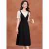 Women's Lyocell A-Line Faux Two-Piece Summer Dress