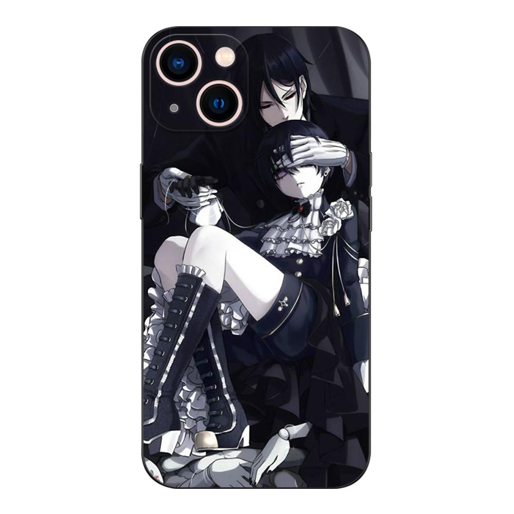 Black Tpu Case For Xiaomi Redmi 5 5plus 6 6a 7 7a 8 8a Back Cover Black Butler