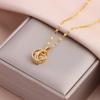Copper Micro-inlaid Zircon Moon Love Smart Pendant Necklace Temperament Light Luxury Niche Design Sense