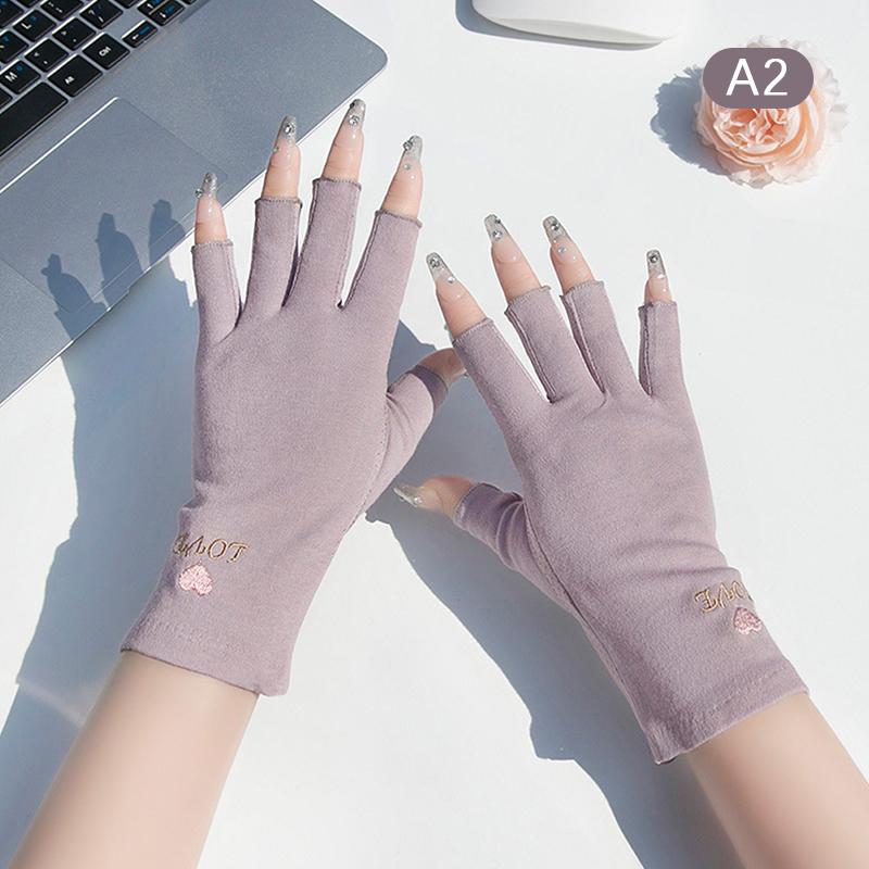 1 pár Anti UV rukavic Rukavice s ochranným UV štítem Bezprstová manikúra na nehty