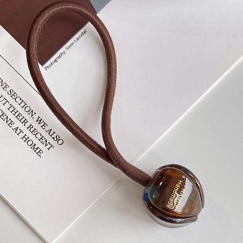 Cuerda acrílica para el cabello con forma de flor de tulipán para mujer, coleta alta Simple, cintas para el cabello de acetato elástico, accesorios para el cabello